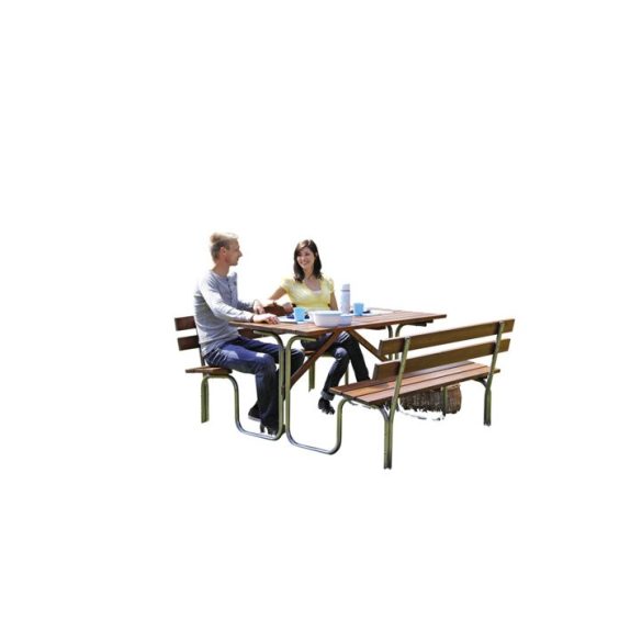 Padgarnitúra, asztal és 2 ülőpad,  6 fő 1000 x 1880 mm 