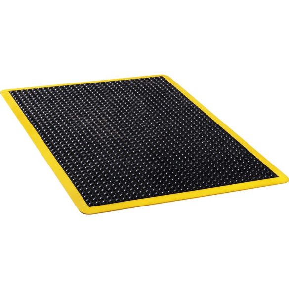 Elfáradás elleni szőnyeg, 900 x 600 x 14 mm, sárga-fekete