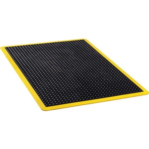Elfáradás elleni szőnyeg, 1 200 x 900 x 14 mm, sárga-fekete