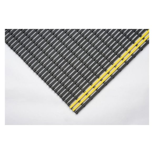 Csúszásmentes ipari szőnyeg, folyóméterenként, szélesség 600 mm, fekete-sárga