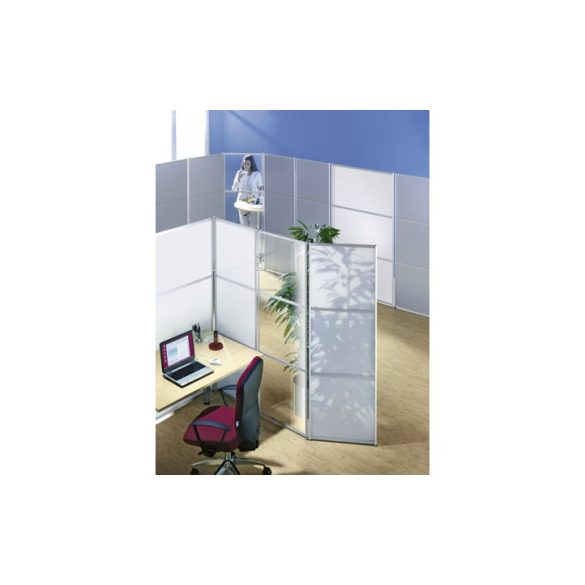 Office - Állítható fal- és paravánrendszer, egyrétegű biztonsági üveg, üvegtiszta