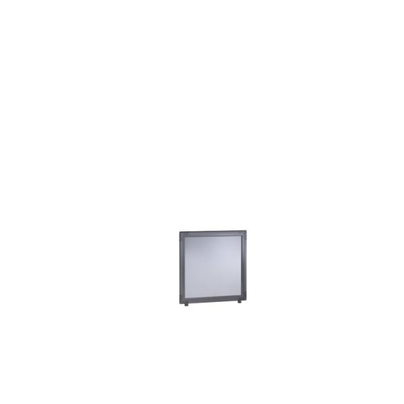 Válaszfal, füstszínű akrilüveg, ma x szé 650 x 650 mm, palaszürke keret