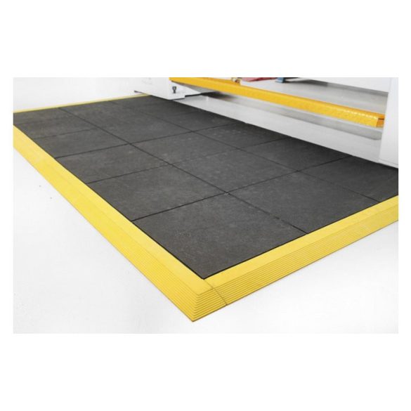 Munkahelyi padlóvédő burkolat, zárt felülettel, 900 x 900 mm, fekete