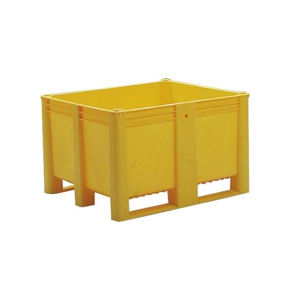 Nagyméretű polietilén tartály konténer 1200x1000x740 mm (sárga) 600 L