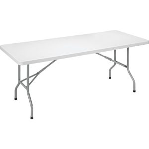 Összecsukható asztal műanyag lappal, 1220x610x740 mm