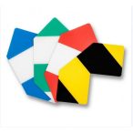   GEToolbox Vágott L alakú vastag kétszínű padlójelölő szalag 50 mm széles 