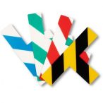   GEToolbox T alakú hosszú vastag kétszínű padlójelölő 50 mm széles