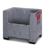 Összecsukható műanyag 4 lábas konténer, 1200x800x1000/420 mm 700 L