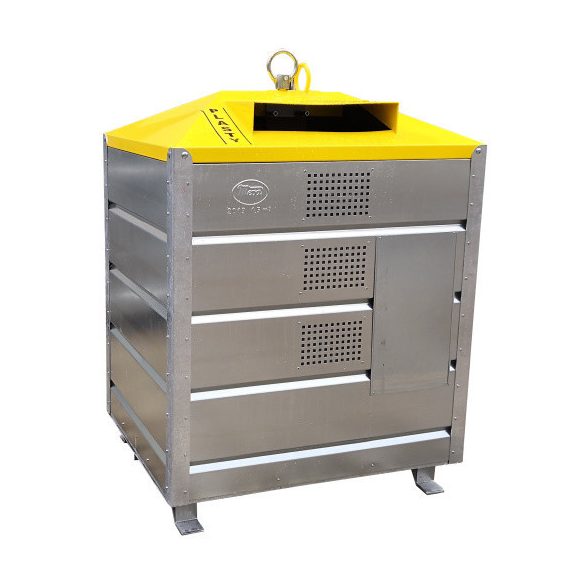 1500 literes szelektív alsó ürítésű hulladékgyűjtő műanyagra 1170x982x1682 mm