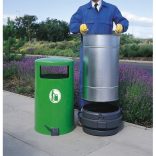 TOPSY műanyag hulladékgyűjtő, 90 l, Ø 543x1000 mm