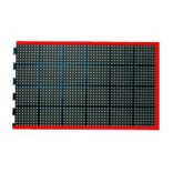  Olaj, zsírálló álláskönnyítő rácsos gumiszőnyeg - 2 hosszú 1 rövid perem 1500x900x12,5 mm