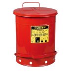   Justrite – Biztonsági pedálos hulladékgyűjtő 79 L, ø 467x595 mm