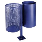   2 x 30 literes festett kültéri hulladéktároló, 2 x Ø 310x910 mm (kék)