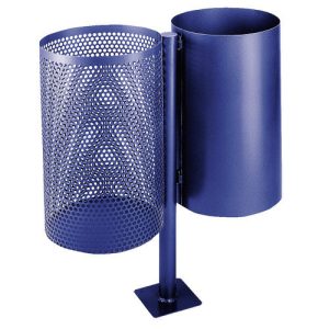2 x 30 literes festett kültéri hulladéktároló, 2 x Ø 310x910 mm (kék)