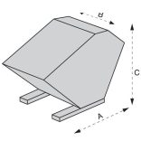 1700 literes "PROFI" billenő konténer, 2210x1570x1090/1330 mm