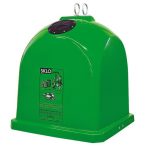   1100 L műanyag üvegszővetes  üveg szelektívgyűjtő konténer 1000x1000x1240 mm (zöld)
