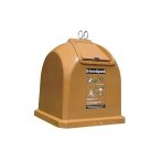   1100 literes BIO hulladékgyűjtő üvegszálas konténer  1100x1100x1350 mm (barna)