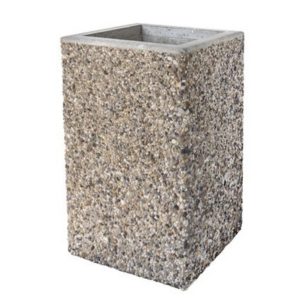 Beton hulladéktároló fedél nélkül, 500x500x800ø 520x955 mm