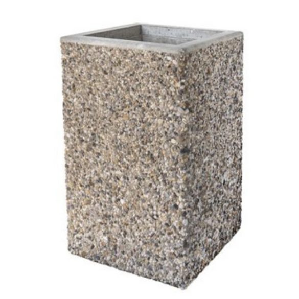 Beton hulladéktároló fedél nélkül, 500x500x800ø 520x955 mm