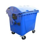   1100 L-es nagyméretű íves tetejű hulladékgyűjtő (kék)