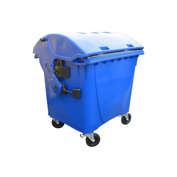1100 L-es nagyméretű íves tetejű hulladékgyűjtő (kék)