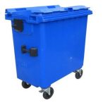 770 L-es lapos tetejű hulladékgyűjtő tartály (kék)
