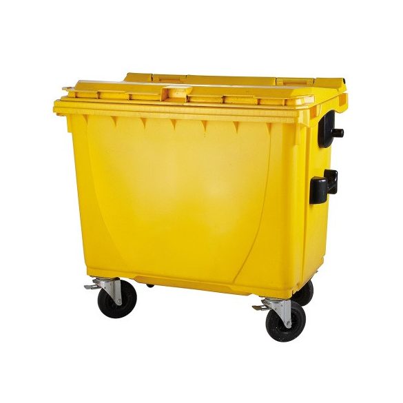 770 L-es lapos tetejű hulladékgyűjtő tartály (sárga)