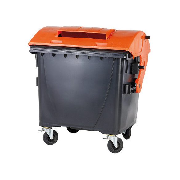 1100 L-es nagyméretű  íves tetejű tetrapack gyűjtő konténer (zár nélkül)
