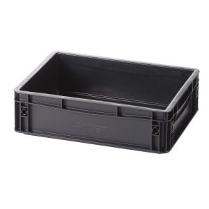 Műanyag ESD tároló doboz 400x300x120 mm