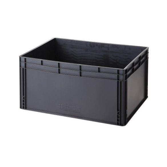 Műanyag ESD  tároló doboz 800x600x420 mm 