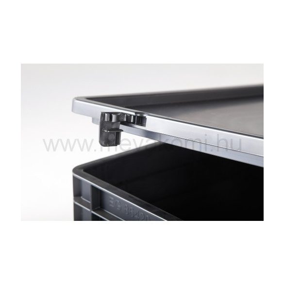 Műanyag ESD  tároló doboz fedéllel 800x600x235 mm 