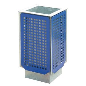 Perforált borítású hulladék tároló edény, 70 L, 405x405x800 mm