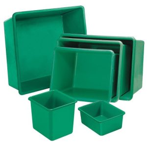 Üvegszövetbetétes edény 400 L, 1190x790x600 mm (zöld)