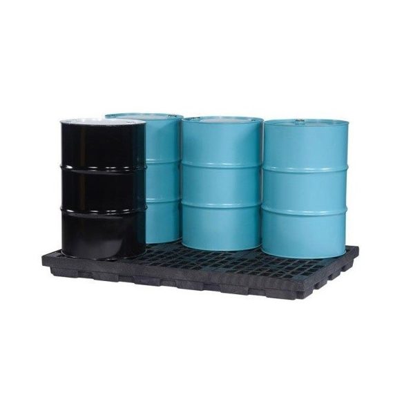 Műanyag gyűjtőpadló 6x200 literes hordóra, 1245x1854x140 mm