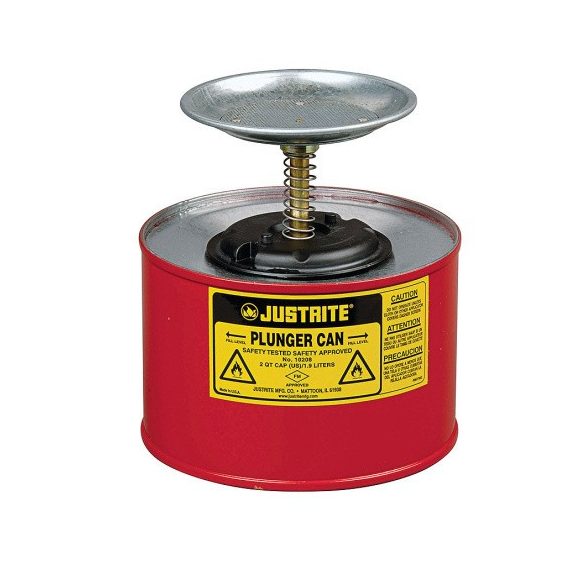Justrite – 2 l nedvesítő edény gyűlékony anyagra, ø 184x200 mm