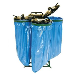 Műanyag fedelű kvatro zsákállvány (4 x 120 l)