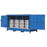Zárható IBC tároló konténer 2900x1400x2000 mm
