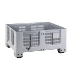   Műanyag 4 lábas alacsony perforált konténer, 1200x1000x580 mm 400 L