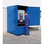   Zárt gyűjtőkád IBC tartályhoz, 1200x1520x2450 mm, 1000 L