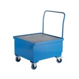 Kerekes Fém gyűjtőkád egy hordóra, 800x800x400/555/1120 mm, 216 L