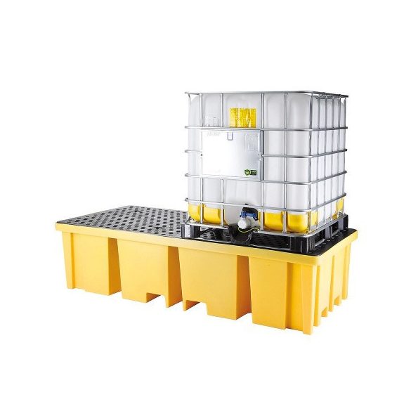 Gyűjtőkád 2 IBC konténerre, 2340x1225x610 mm, 1150 L
