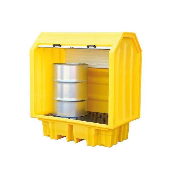 Fedett gyűjtőkád 2x 200 l hordóra, 1490x990x1690 mm, 230 L
