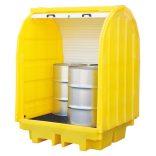 Fedett gyűjtőkád 4x 200 l hordóra, 1470x1420x2070 mm, 410  L