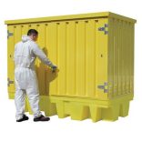 Fedett kármentő 2 db IBC tartálynak