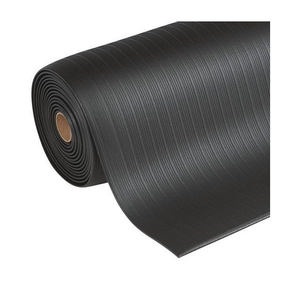 Álláskönnyítő ipari gumiszőnyeg bordázott felülettel, szélesség: 600 mm