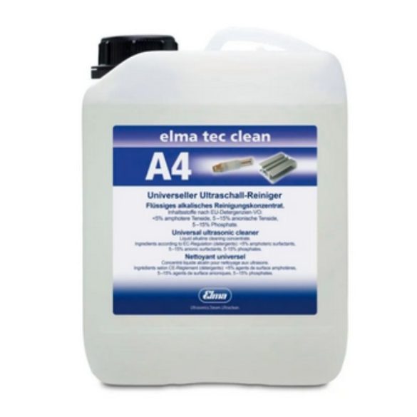Elma tec clean A4 alkáli koncentrátum tisztítószer ultrahangos készülékhez,   2,5 liter 