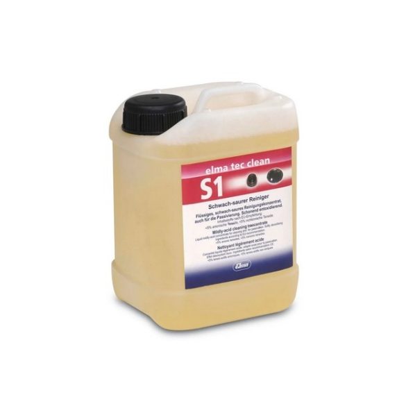 Elma tec clean S1 tisztítószer ultrahangos készülékhez, dezoxidáló, koncentrátum, 2,5 L