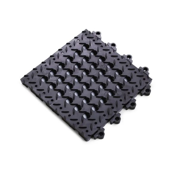 Fáradtság elleni lap, DF, PVC, fekete, 305 x 305 mm