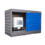 Depó típus 8 db 200 literes hordóhoz vagy 2 db 1000 literes IBC-hez, műanyag 