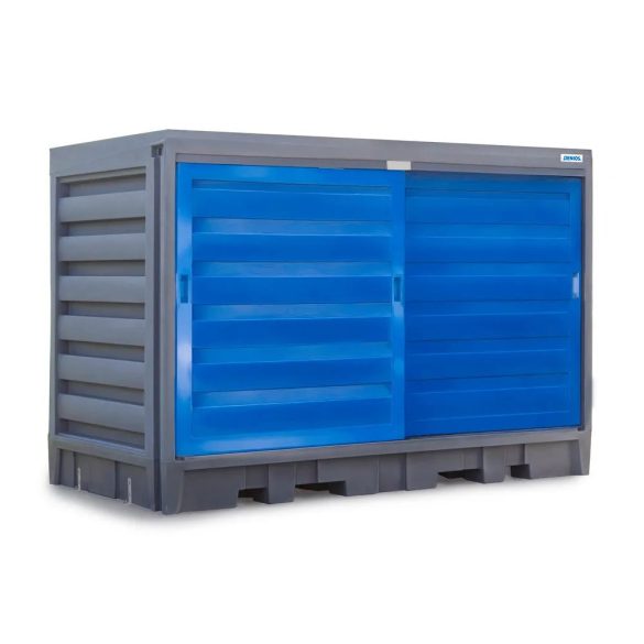 Depó típus 8 db 200 literes hordóhoz vagy 2 db 1000 literes IBC-hez, műanyag 